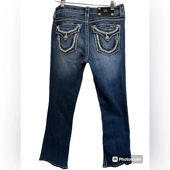Miss Me Y2k women's rhinestone embellished Bootcut jeans. size 27 - Picture 1 of 15